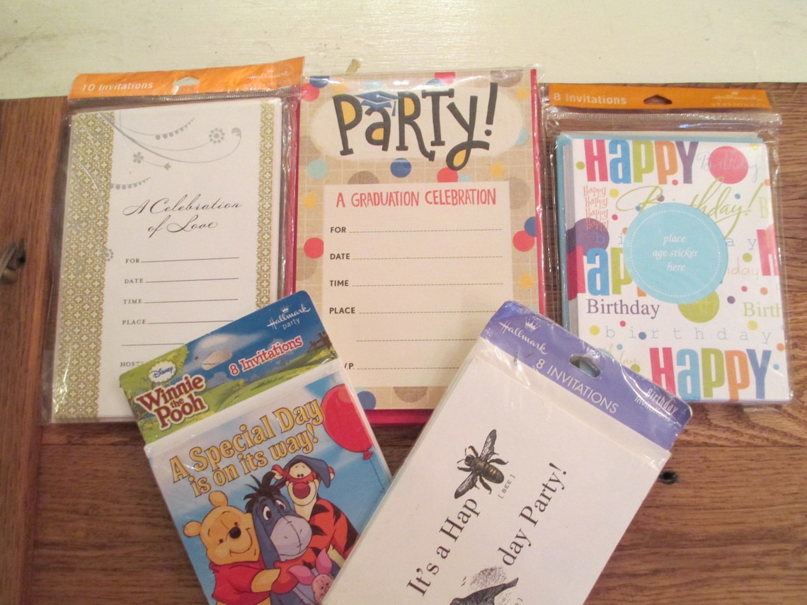Lot of Party Invitations. Hallmark Invitations. Kid Birthday Etsy