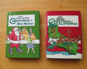 Vintage Mini Twas the Night Before Christmas in California and New Mexico  Books. Ephemera Paper. Crafting. Gift Tags.