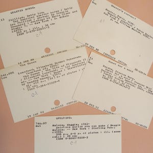 Vintage Library Catalog Cards