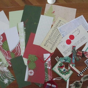 Christmas Scrapbook Paper Ephemera Kit: Holiday Card Making, Decoupage