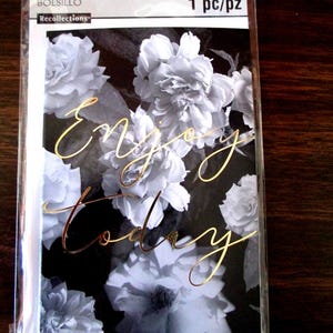 Black & Gold Journal Pocket: Recollections Scrapbook Tuck-In