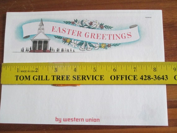 Vintage Set of 3 Reproduction Western Union Telegram