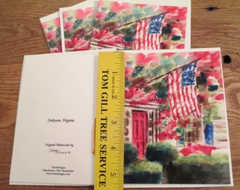 Choice of Blank Note Cards w/Envelopes. Stationery Paper. Ephemera.Scrapbook. Decoupage.  Flag, Courage, TeNeues