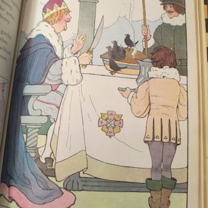 The Real Mother Goose Vintage Rand McNally & Co. 1978. Children&#39;s Treasury Classical Nursery Rhymes and Stories. Aged and  Beautiful Prints