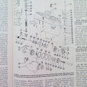 10 Vintage Service Outboard Motor Book Pages. Boats. Parts. How To Fix. Scrapbooking.  Paper Ephemera. Vintage Accounting Pages