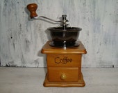 NEVER USED-Wooden body coffee grinder - Grinder - Vintage wooden coffee grinder 1980 39 s - Vintage Coffee Grinder