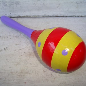 Vintage maracas, Rattle toy music instrument, Hand made maracas, Maracas, Wooden  maracas,  toys, Music instrument,Gifts