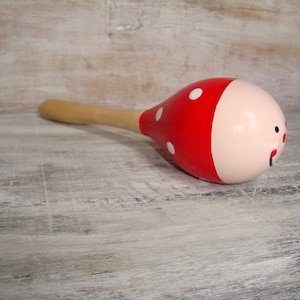 Vintage maracas, Rattle toy music instrument, Hand made maracas, Maracas, Wooden brown maracas,  toys, Music instrument