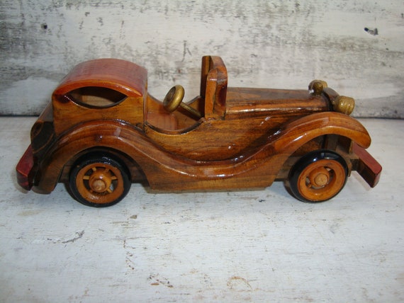 vintage wooden car
