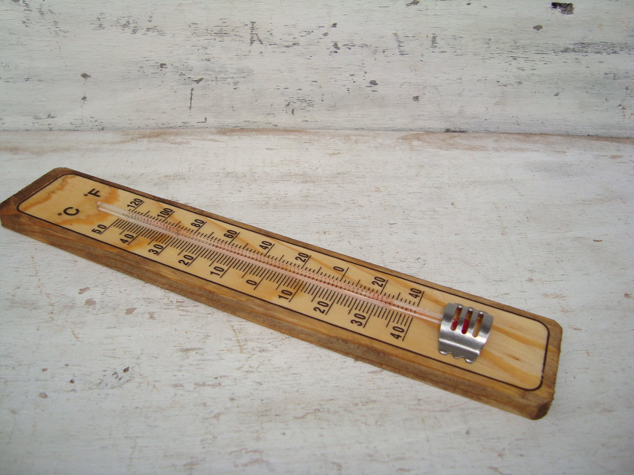 6.5 x 3.375 Wood Indoor Wall Thermometer