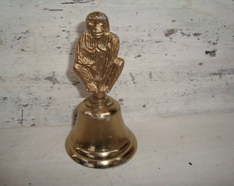 Vintage metal bell. metal bell.metal bell figurine.Table metal bell.Oriental decor.Gift for Christmas.From 70's.