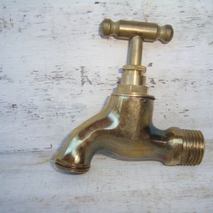 Vintage Brass Water Tap - old water tap 1960s - Vintage Brass Water - Vintage metal crane,gifts,gift
