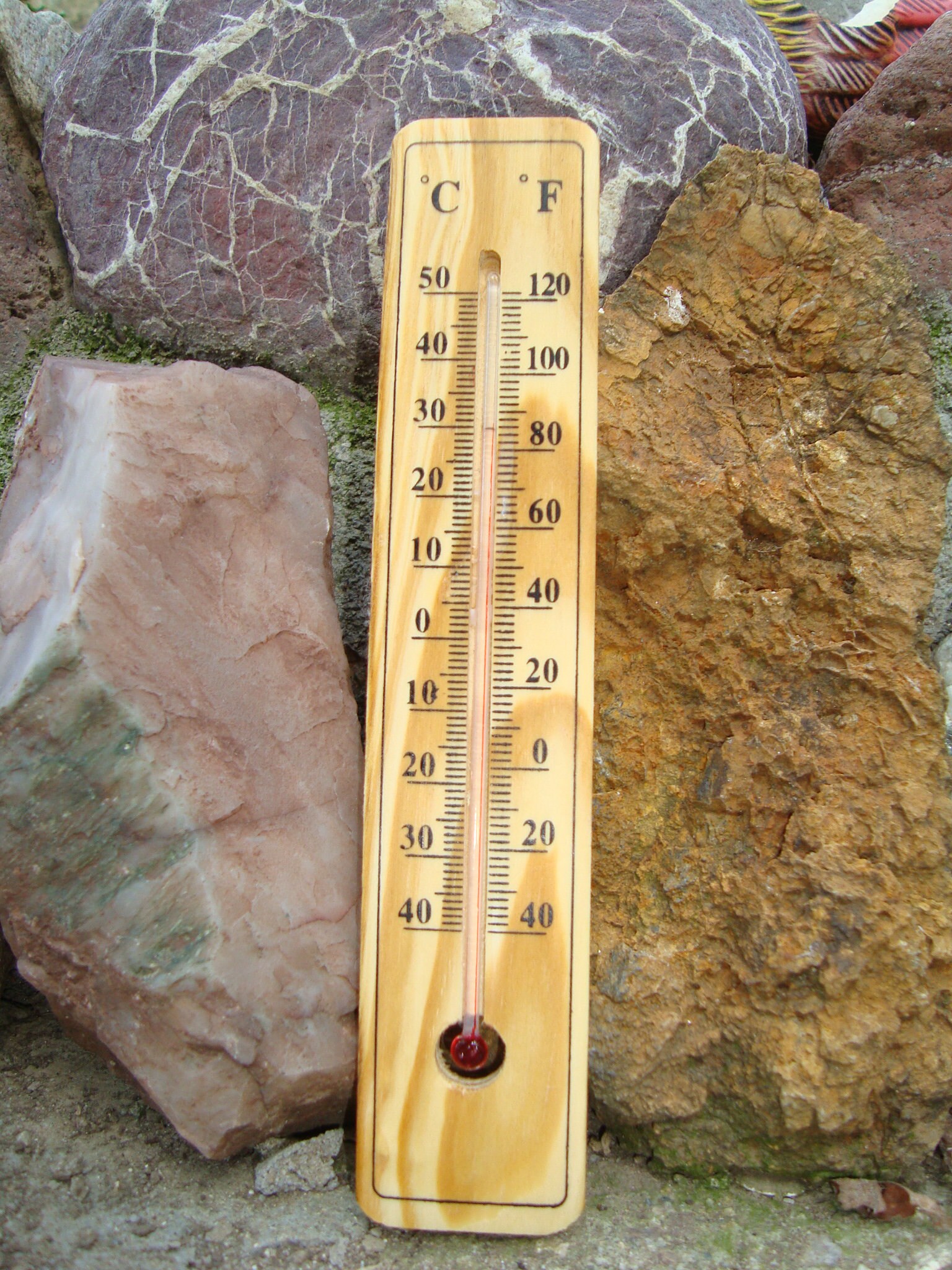 Vintage Thermometer Wood Thermometer Wooden Thermometer Indoor