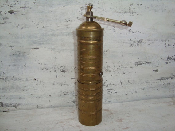 Antique brass coffee grinder clearance