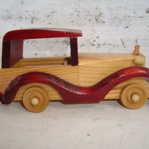 Vintage Wooden Car Vintage Wooden Toy Old Automobile Antique Car Wood Souvenir Retro Car Toy Gift Idea