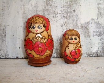 1970‘s（※ヴィンテージ・ロシア製）matryoshka（マトリョーシカ） ヴィンテージマトリョーシカ1970年代（セミョーノフ産12個組） | KOKESHKA