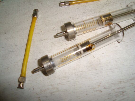 reusable replaceable syringe Syringe glass Medical  Vintage USSR 2ml 
