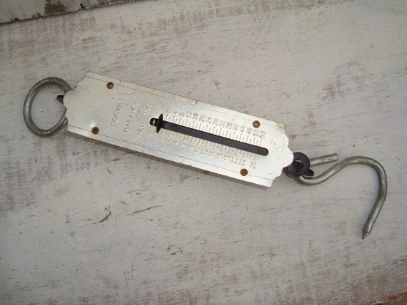 Vintage Salter Pocket Balance, Vintage Spring Scale 2, Antique Brass Scales,  Metal Weight Scales, Iron Fish Scale, Hanging Pocket Scale 