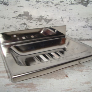 Soap Dish For Wall, Unused ,Soap Holder, Soap Bowl, Vintage Metal Soap Dish, Bathroom Decor, gift