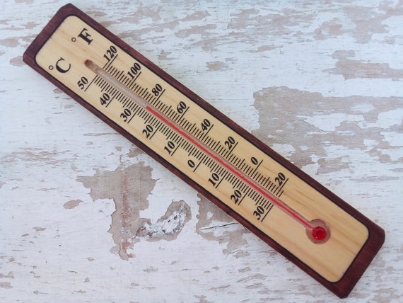 Vintage Thermometer, Large Wall Thermometer, Large Wooden Thermometer, Indoor  Thermometer, Wall Thermometer 