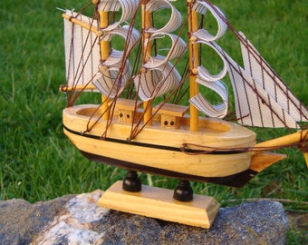 Decorative Ship Vintage Model Ship For Nautical Decorvintage Etsy Ireland
