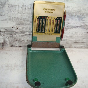 Vintage Addiator Negativ /Condition Germany Desktop Stand. Grandfather on the computers. Тhe first computing machine.A very valuable subject