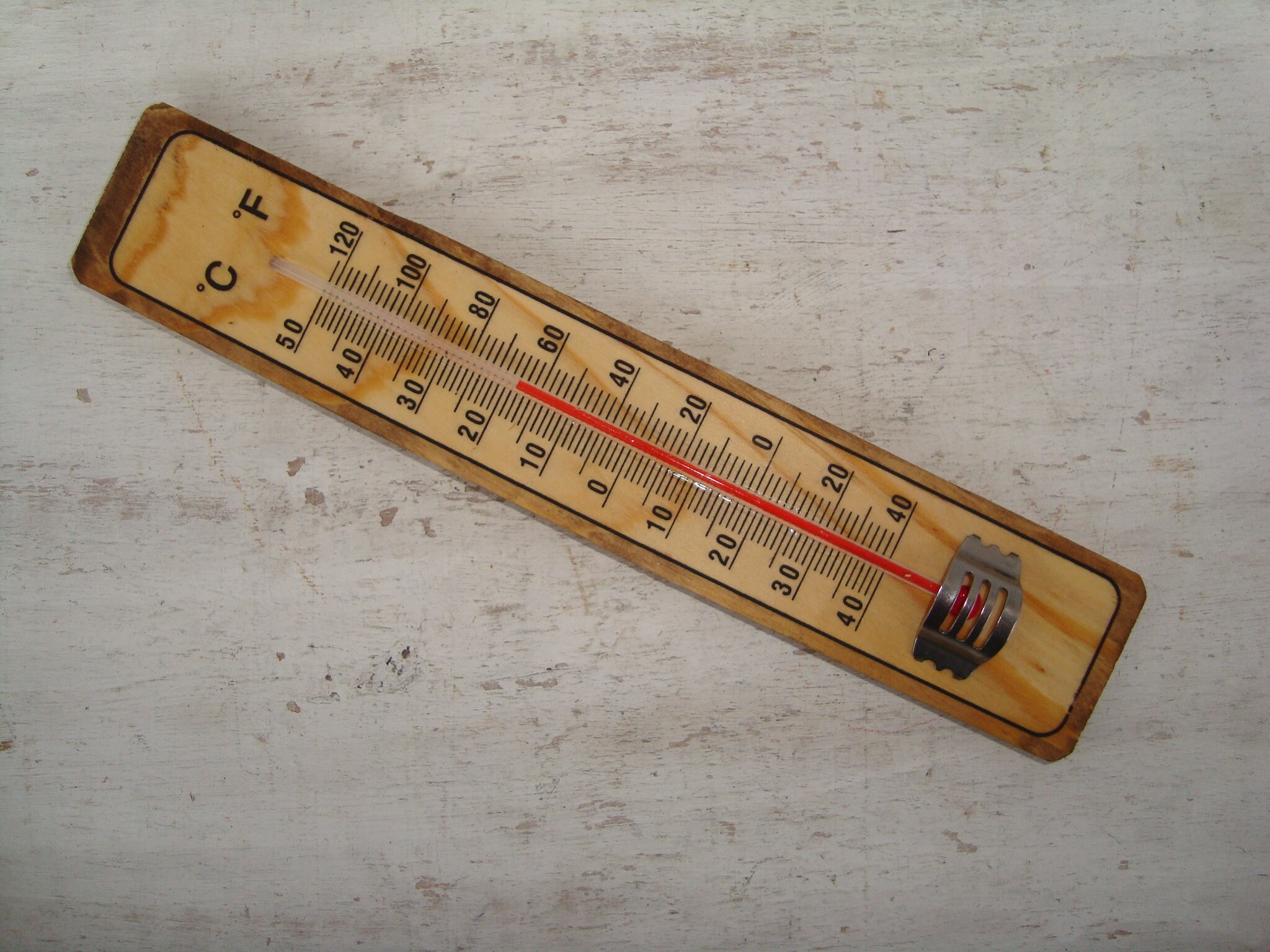 Vintage Thermometer Thermometer Wooden Thermometer Retro
