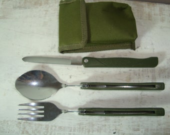 オリジナル純正ドイツ軍カトラリーセット。BW軍支給の食器ナイフ