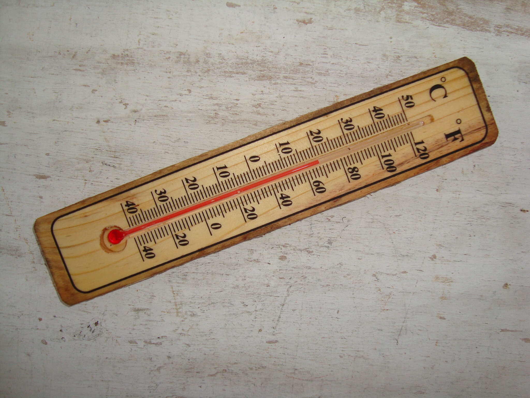 Wooden thermometer outside temperature Stock Photo by ©Egor_1896 247566650