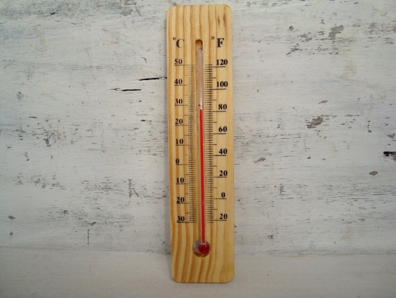 Vintage Thermometer Wood Thermometer Wooden Thermometer Indoor Thermometer  Outdoor Thermometer Wall Thermometer -  Denmark