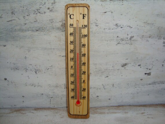 Termometro de interior y exterior madera