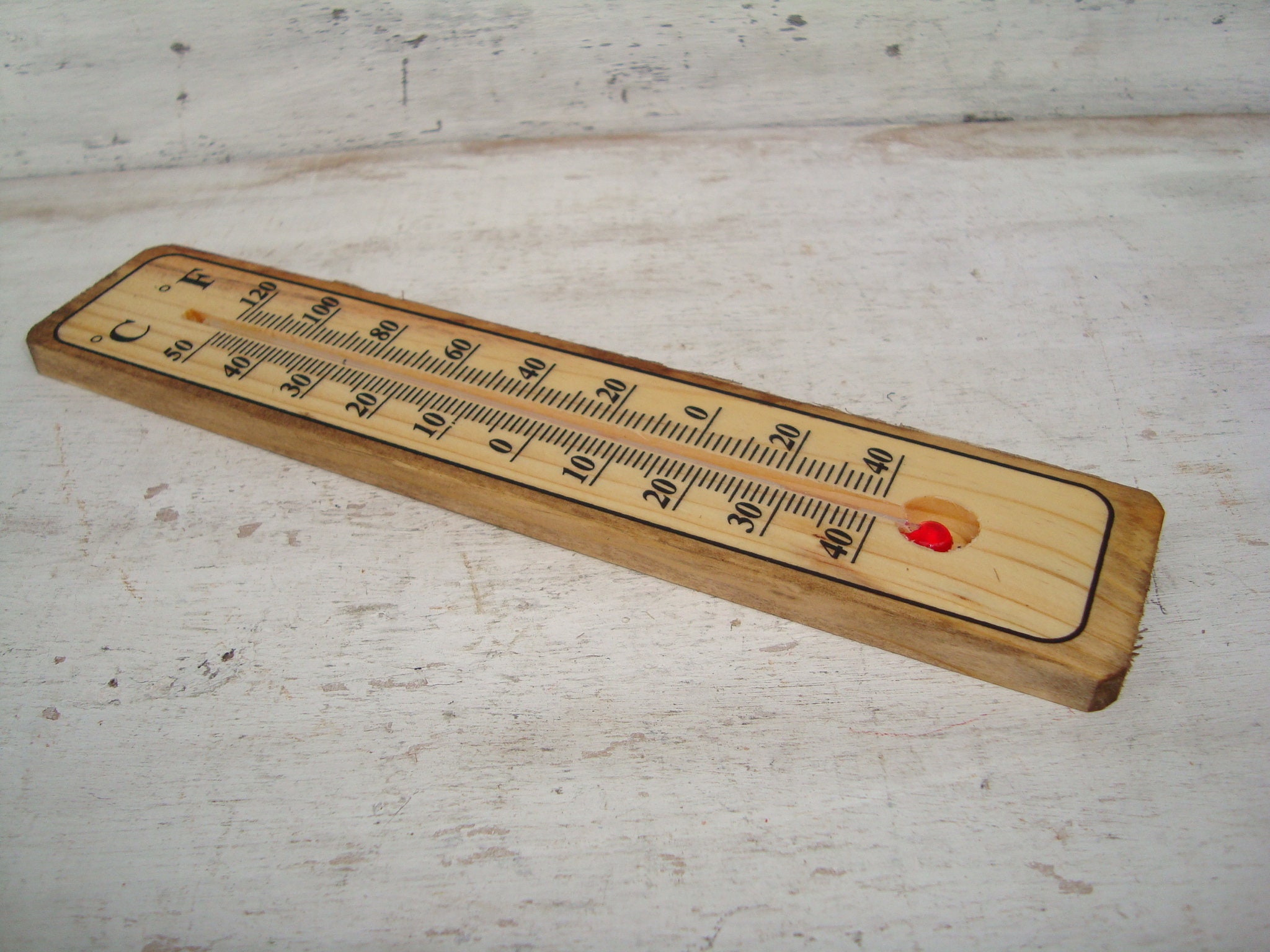 Vintage Thermometer Wood Old Thermometer Wooden Thermometer Indoor  Thermometer Outdoor Thermometer Wall Thermometer 