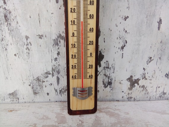 Vintage Thermometer Thermometer Holz Thermometer Innen Thermometer Außen  Thermometer Wand Thermometer - .de