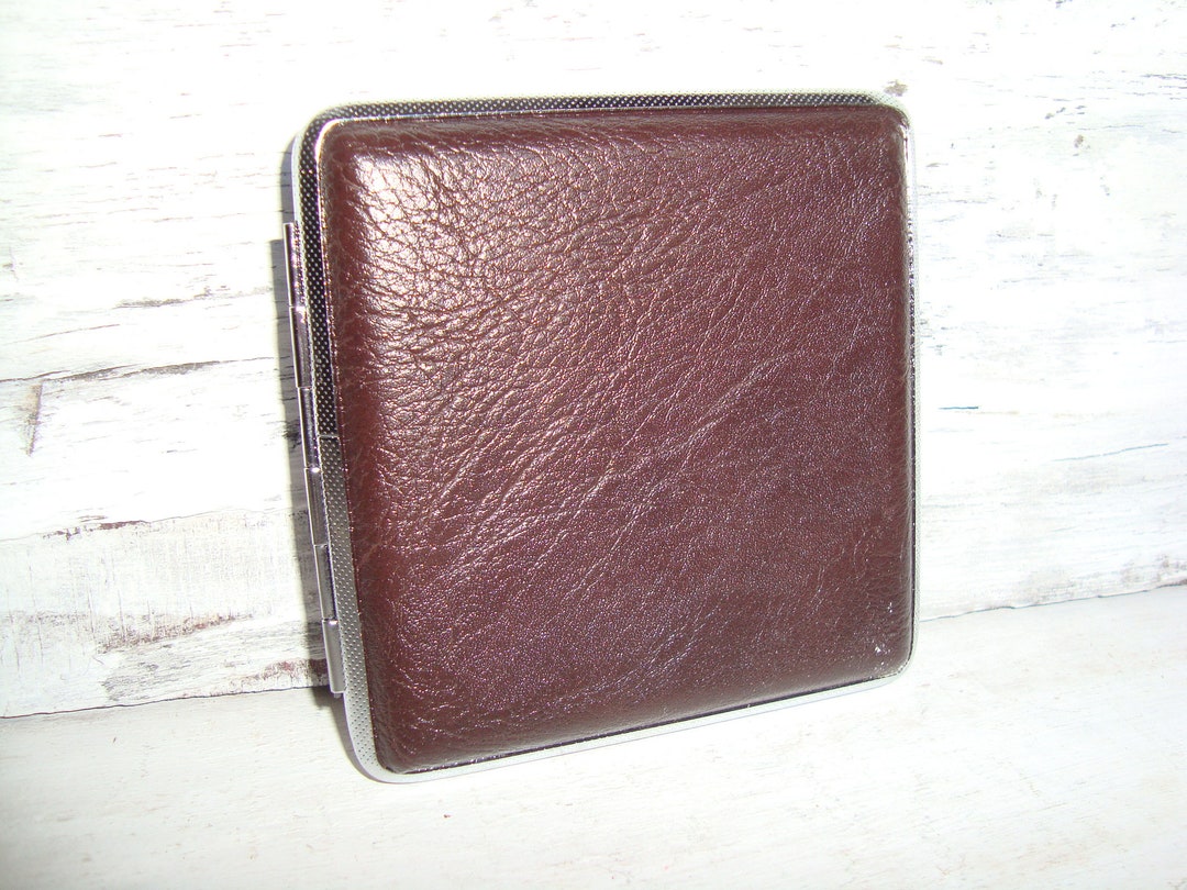 Vintage Style Braun Cigarette Case - Vintage Style Cigarette Case Double  Sided Case Accessory for Smokers - Cigarette Case -gift for Smokers