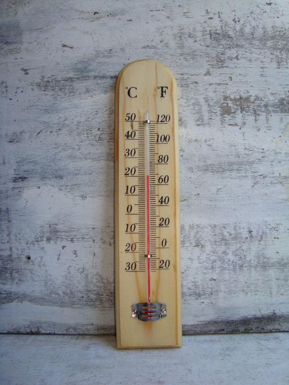 Vintage Thermometer Wood Old Thermometer Wooden Thermometer Indoor  Thermometer Outdoor Thermometer Wall Thermometer 