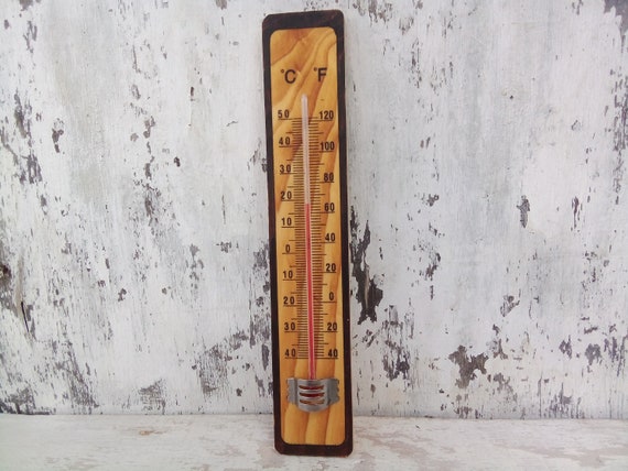 Vintage Thermometer Thermometer Holz Thermometer Innen Thermometer Außen  Thermometer Wand Thermometer,gifts,gift - .de