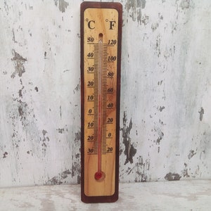 Vintage Thermometer - Thermometer - Holz Thermometer - Innen Thermometer Außen Thermometer - Wand Thermometer, Geschenke, Geschenk