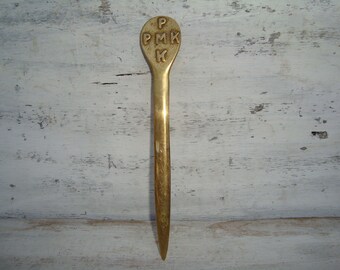 Vintage letter opener,old paper knife , brass letter opener ,gift
