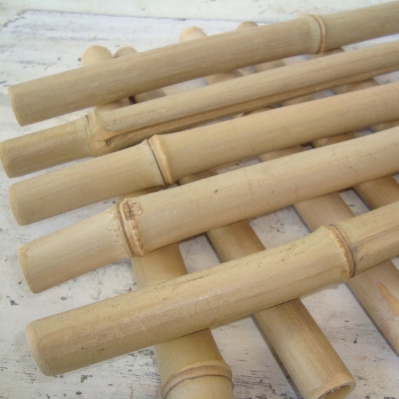 Bamboo Sticks , 9 Bamboo for Crafts, Wood for Crafts, Green Bamboo