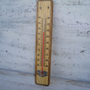 Vintage thermometer - wood thermometer - wooden thermometer - Indoor thermometer Outdoor thermometer - Wall thermometer,gifts,gift