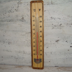 Vintage Thermometer - Holz alte Thermometer - Holz Thermometer - Indoor Thermometer Outdoor Thermometer - Wand thermometer