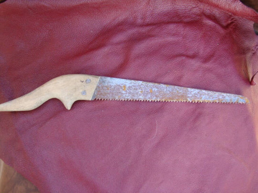 Vintage Hand Saw Beautiful Rustic Wooden Handle Iron Saw Etsy