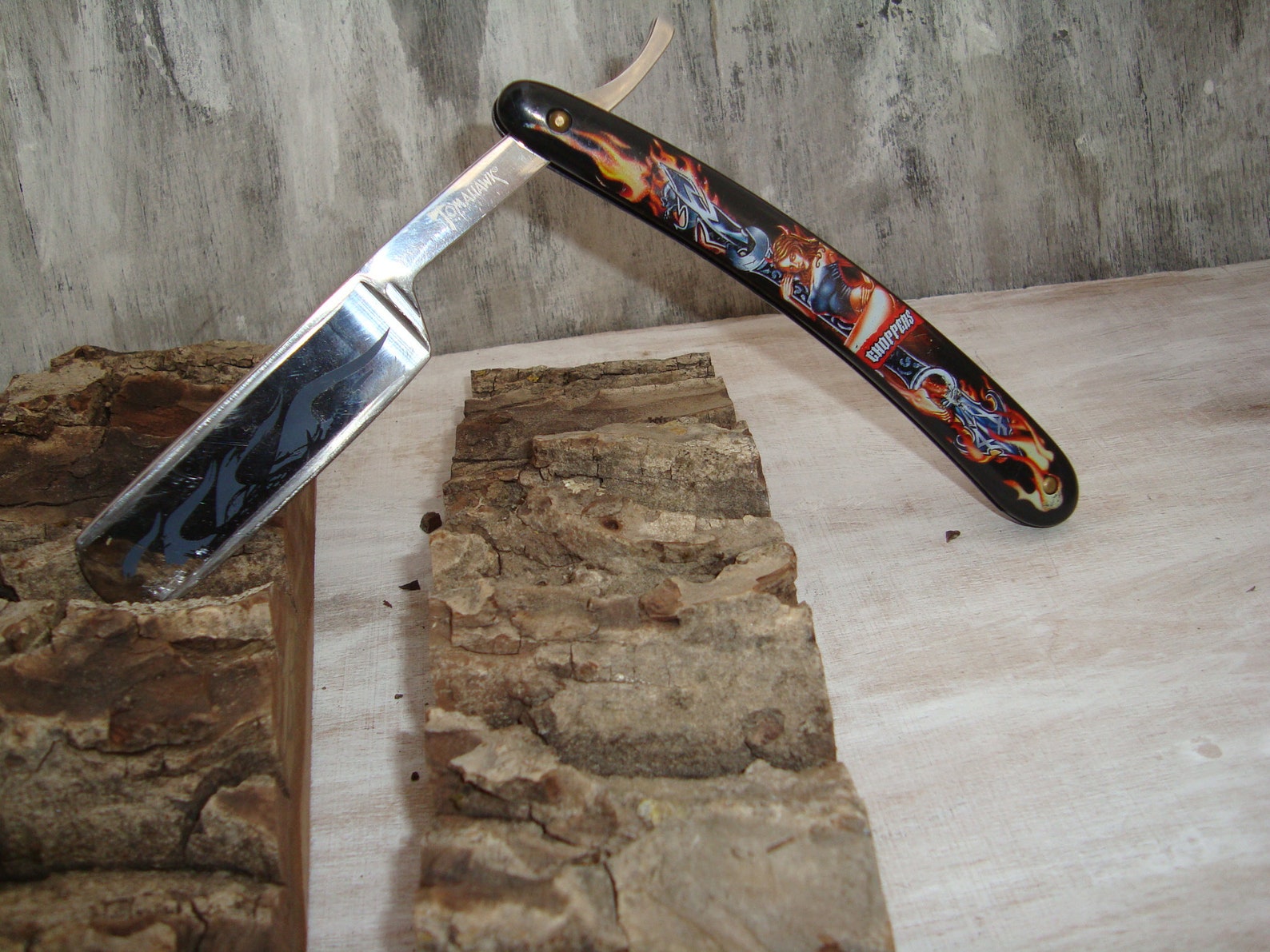 Straight Razor Tomahawk Xl 1024 Folding Knife Choopers Razor - Etsy