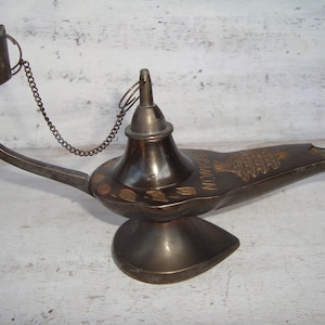 Vintage Aladdin Lamp, Home Decor, Altar Decor, Meditation