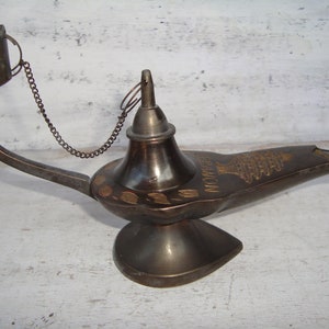 Vintage Aladdin Lamp, Home Decor, Altar Decor, Meditation