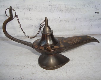 Aladdin lamp, aladdin oil lamp, Aladdin Genie Lamp,Incense burner, essential oil, vintage oil lamp, vintage home decor