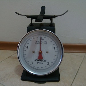 Vintage schwarze Küchenwaage - 5kg Schuppen