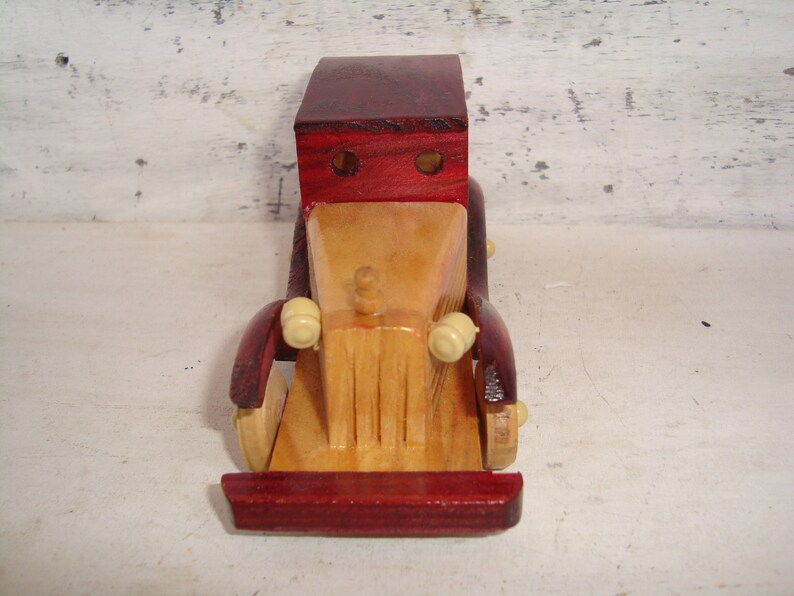 Vintage Wooden Car Vintage Wooden Toy Old Automobile Antique - Etsy