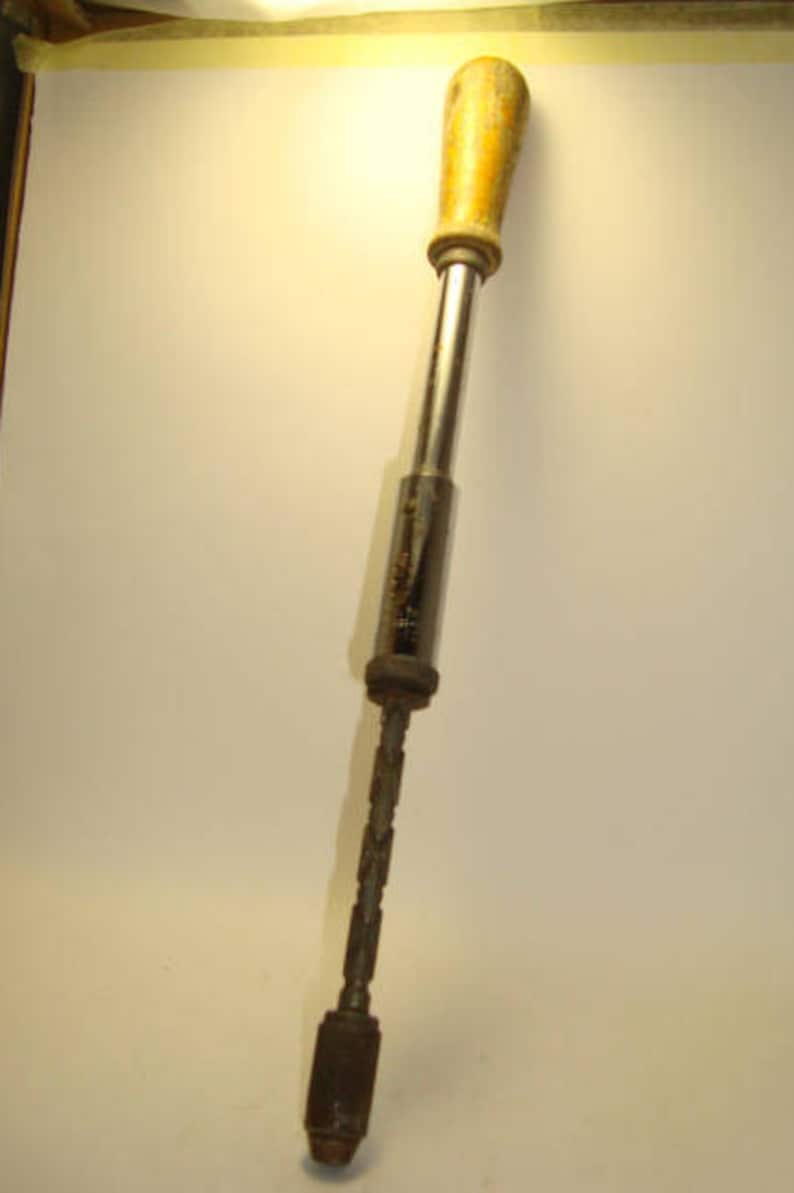 Old Ratchet Screwdriver, Vintage Hand Screwdriver, Flat Head Tip