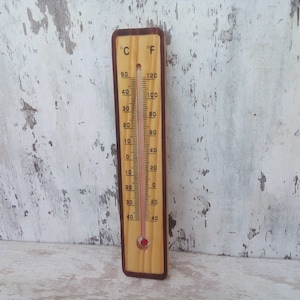Vintage Thermometer - Holz Thermometer alt - Thermometer aus Holz - Thermometer aussen Thermometer - Wand Thermometer,Gifs,Geschenk